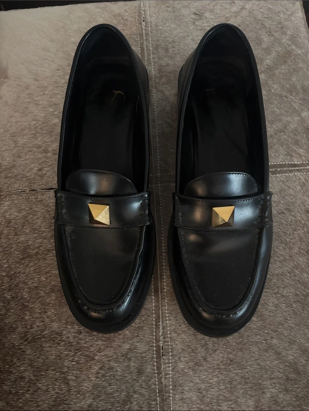 Valentino Garavani black classic rockstud loafers